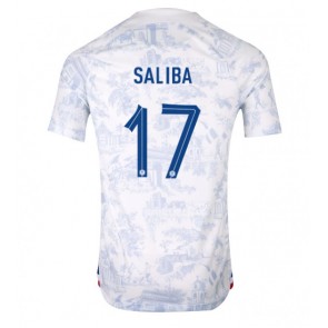 Frankrike William Saliba #17 Bortatröja VM 2022 Korta ärmar